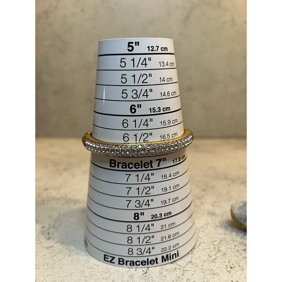 Swarovski Crystal Gold Tone Clamper Bangle signed glam sparkle cuff stacker - Picture 5 of 5